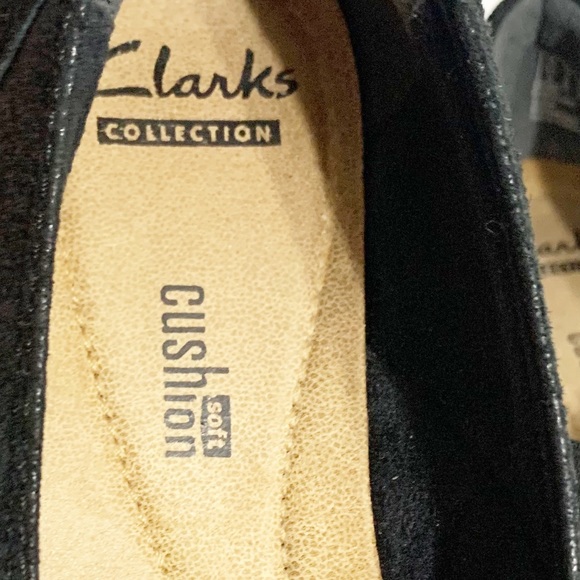 Clarks Collection Soft Cushion Slip On Comfort Shoes Textile Upper Rubber Sole - Picture 9 of 10